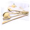 NEPIAN Flatware Dinner Fruit Cake Fork Dinnerware Mirror Set 30pcs Cutlery Mirror Stainless Steel Kitchen Tableware Silverware leisurely (Color : Black) view 4