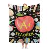 Back to Go School Blanket, Gifts for Teachers 90 x 120 Inch Throw Lightweight Super Soft Cozy Educational Blankets for Couch Bed Sofa Chair view 1