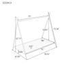 SECOLI Metal Twin Bed Frame House Bed Tent Bed Frame Twin Size Metal Floor Play House Bed with Slat, No Box Spring Needed White view 2