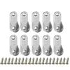 Oval Closet Rod End Supports Furniture Hardware Accessories Wardrobe Tube Support Bracket Clothes Hanging Rod Holder (Color : 6Pcs) view 2