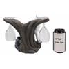 1 Pcs of Howling Arctic White Snow Wolf Wine Valet Statue As Bottle and 2 Glasses Holder view 4