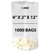 Clear Gusseted Bags 1.5Mil, 4" X 2" X 12" & 1000 Bags | LDPE Material, For Food Packaging, Storage & Display | Heat Sealable Plastic Bag, Ideal for Bakery, Deli, Snacks, and Commercial Use view 1