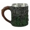 1 Pcs Of Woodland Animal Totem Spirit Gray Wolf Mug Textured With Rustic Tree Bark Design view 4