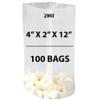 Clear Gusseted Bags, 2Mil 4" X 2" X 12" & 100 Bags | LDPE Material, For Food Packaging, Storage & Display | Heat Sealable Plastic Bag, Ideal for Bakery, Deli, Snacks, and Commercial Use view 1