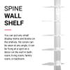 Proman Products WM17261 Mounted Spine Bookshelf,Wall Mounted Shelves, Spine Book Tower Decor, 8" D x 9.5" W x 37" H, Clear Acrylic view 2