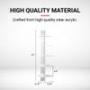 Proman Products WM17261 Mounted Spine Bookshelf,Wall Mounted Shelves, Spine Book Tower Decor, 8" D x 9.5" W x 37" H, Clear Acrylic view 3