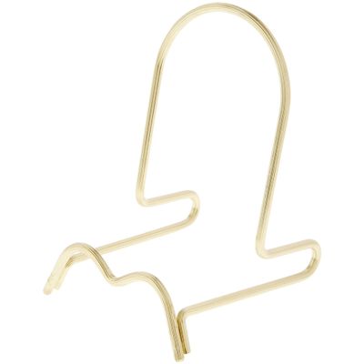 Bard's Brass Metal Plate Stand, Arched Front, 5.5" H x 3.5" W x 4.5" D (For 7.5" - 10.75" Plates), Pack of 12