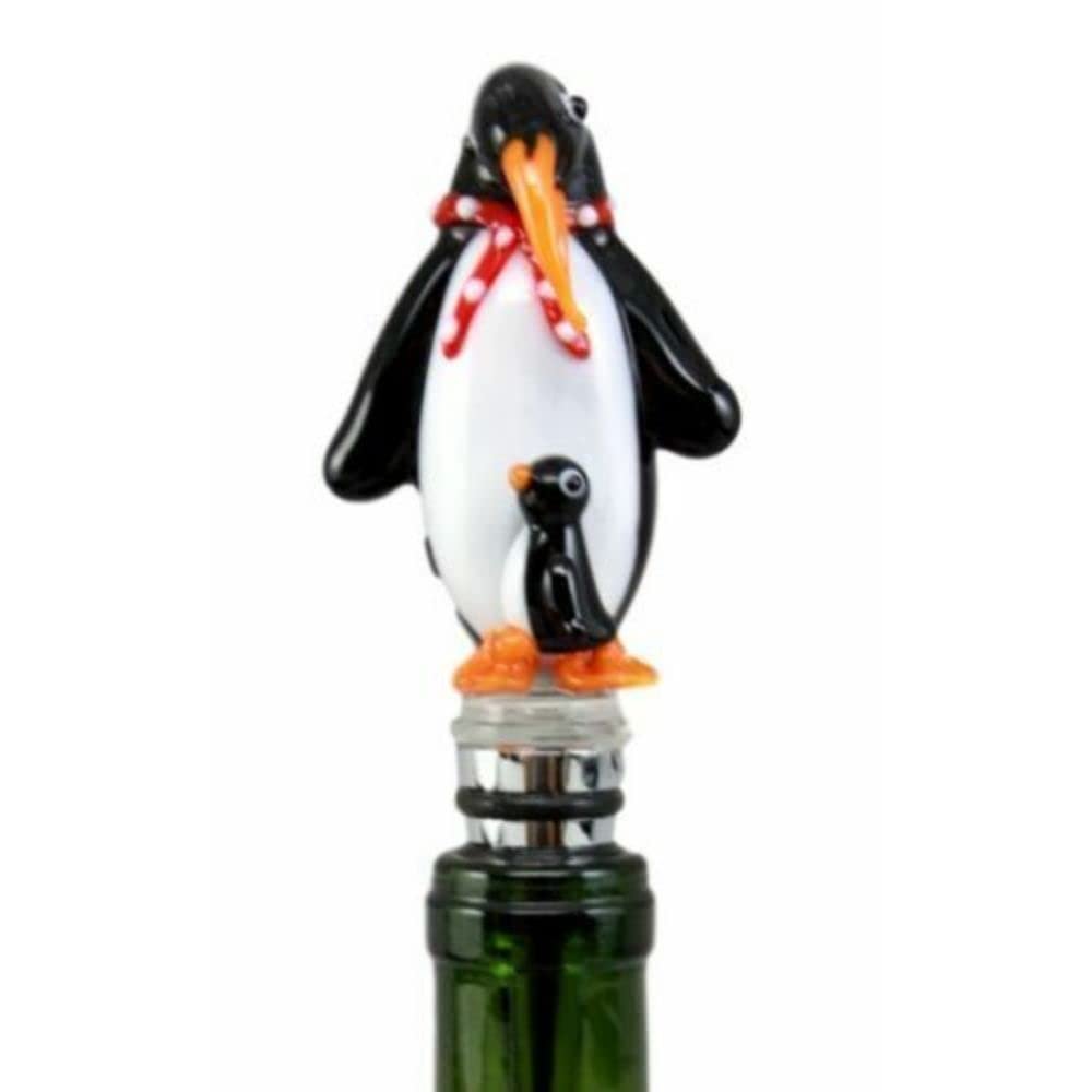 1 Pcs Of Polar Antarctica Emperor Penguin & Chick Wine Bottle Topper Stopper Cork Barware