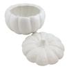 1 Pcs Of Ceramic Stoneware White Harvest Pumpkin Bowl With Lid 6"Diameter view 2