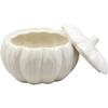 1 Pcs Of Ceramic Stoneware White Harvest Pumpkin Bowl With Lid 6"Diameter view 3