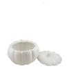 1 Pcs Of Ceramic Stoneware White Harvest Pumpkin Bowl With Lid 6"Diameter view 4