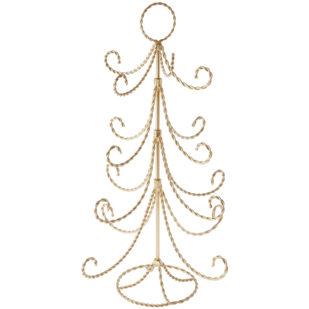 Bard's Gold-Toned Twisted 16 Arm Ornament Display Tree, 24" H x 19" W x 19" D