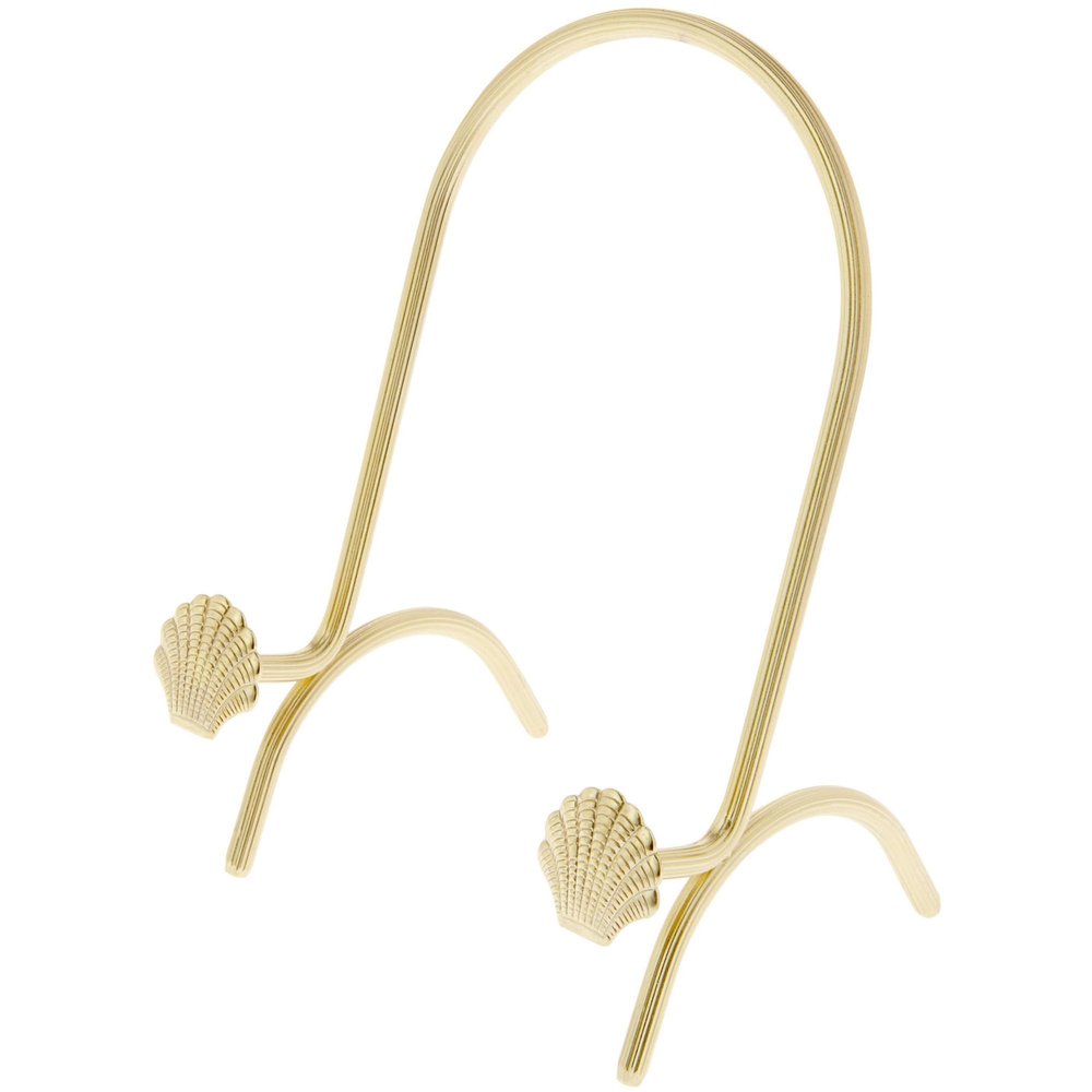 Bard's Brass Metal Easel Stand, Seashell, 5.75" H x 3.75" W x 3" D (For 6" - 9" Plates), Pack of 12