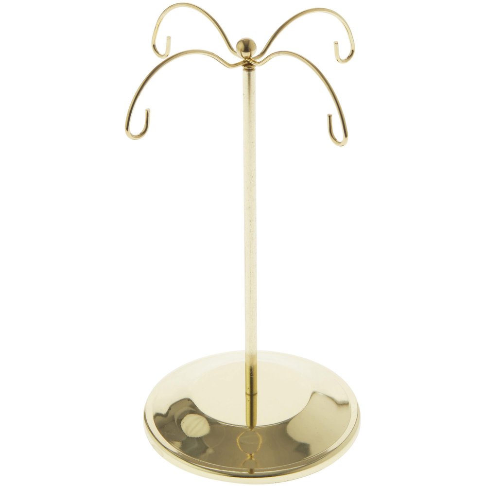 Bard's Gold-Toned 4 Arm Ornament Stand, 8.5" H x 5" W x 5" D, Pack of 12