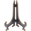 Bard's Hinged Black and Gold Plastic Plate Stand, 5" H x 4" W x 3.5" D (For 5" - 7.5" Plates), Pack of 3 view 1