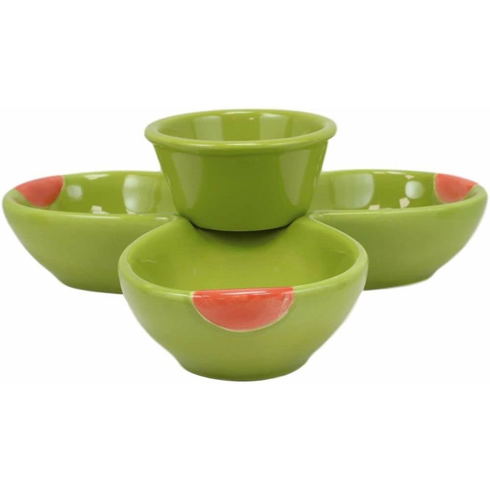 1 Pcs Of 8"L Gourmet Kitchen Ceramic Olive Halves Tidbit & Sauce Serving Bowl Dish Plate