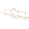 Bard's Gold Wrought Iron Horizontal Wall Mountable Cup and Saucer Hanger, 26" W x 2.25" D x 8.5" H (Holds 4 Cup and Saucer Sets), Pack of 2 view 1