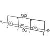 Bard's Black Wrought Iron Horizontal Wall Mountable Cup and Saucer Hanger, 26" W x 2.25" D x 8.5" H (Holds 4 Cup and Saucer Sets), Pack of 3 view 1