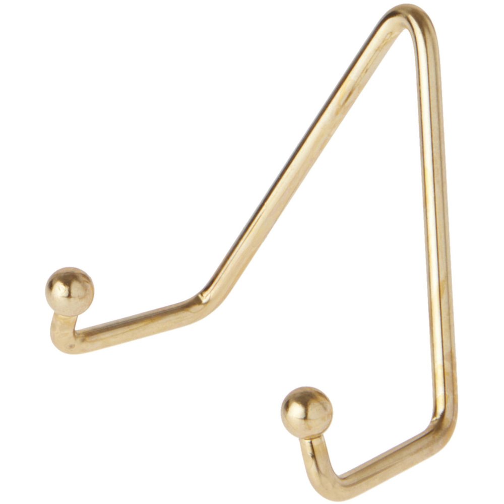 Bard's Shiny Gold-toned Wall Mountable Plate Hanger, 3.5" H x 3.25" W x 1.75" D (For Plates 3.5" - 5"), Pack of 6