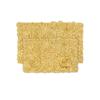 All Season Durable Butter Yellow Cotton Bathroom Rugs Sets 2 Piece with Pretty Floral Tufted Pattern On Solid Background | Non Slip Back Quick Water Absorbent | Soft Plush Warm Cozy Underfoot Feel view 1