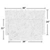 All Season Durable Butter Yellow Cotton Bathroom Rugs Sets 2 Piece with Pretty Floral Tufted Pattern On Solid Background | Non Slip Back Quick Water Absorbent | Soft Plush Warm Cozy Underfoot Feel view 2