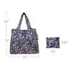 allydrew Foldable Tote Nylon Reusable Grocery Bag (Set of 2), Paisley Motif view 3