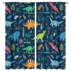 AuiMzoo Dinosaur Blackout Curtains, Cute Dinosaur Animal Print Pattern Rod Pocket Window Treatments for Kids Boys Girls Bedroom Living Room Nursery Curtains63X72 Inch view 1