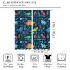 AuiMzoo Dinosaur Blackout Curtains, Cute Dinosaur Animal Print Pattern Rod Pocket Window Treatments for Kids Boys Girls Bedroom Living Room Nursery Curtains63X72 Inch view 2