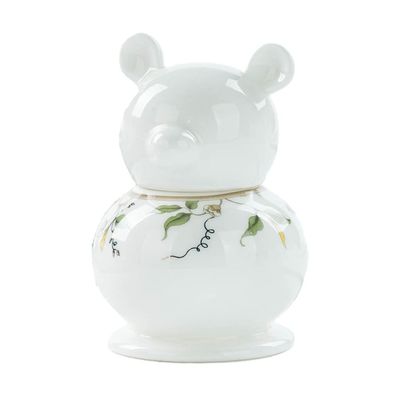 ROHNES Cute Toothpick Holder Ceramic Desktop White Toothpick Holder Dispenser Reusable Dental Floss Cotton Swab Toothpick Box