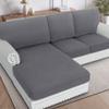 H.VERSAILTEX Sectional Couch Covers 6 Pieces Stretch Sofa Covers for Sectional Sofa Set Separate L Shaped Couch Cover for Both Left/Right Couch (Seat and Back: 1 Chaise + 2 Sofa, Grey) view 1