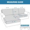 H.VERSAILTEX Sectional Couch Covers 6 Pieces Stretch Sofa Covers for Sectional Sofa Set Separate L Shaped Couch Cover for Both Left/Right Couch (Seat and Back: 1 Chaise + 2 Sofa, Grey) view 2