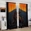 AuiMzoo Dinosaur Curtains, Kids Boys Girls Raptors Dinosaurs Cute Space Planet Decorative Theme, Bedroom Living Room Nursery Blackout Curtains42X45 Inch view 4