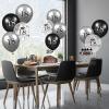 18th Birthday Balloons Decorations 15pcs Black Silver Happy 18th Birthday Party Latex Confetti Balloons for Men Women Kids Boys Girls 18th Anniversary Happy Birthday Party Decor Supplies 12 inches view 2