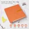 Large Photo Album Self Adhesive Magnetic Scrapbook,Scrapbook Album for 4x6 5x7 8x10 Picture,60 Pages Linen Cover Memory Book for Wedding Family Baby, with Metallic Pen and Scraping Plate(Grey) view 4