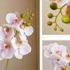 DODXIAOBEUL 4-Pcs Artificial Flowers Real Touch Latex Phalaenopsis 17.7inch Artificial Orchid Stem Bouquets for Wedding Party Home Garden Decor,Light Pink view 2