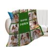AXKEUDO Custom Blanket with Photos Text Customize Blankets Personalized Flannel Throw Blanket for Adults Kids Birthday Christmas Halloween Father Mother Valentines Day Gift 10 Photo Collage 80"X60" view 2