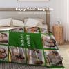 AXKEUDO Custom Blanket with Photos Text Customize Blankets Personalized Flannel Throw Blanket for Adults Kids Birthday Christmas Halloween Father Mother Valentines Day Gift 10 Photo Collage 48"X32" view 4