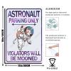 LIUAXICIA Retro Tin Sign Metal Wall Decor Cat Astronaut Parking Only Violators Will Be Mooned Cat Metal Sign Home Garden Restaurant Cafe Office Shop Bar Club Decoration 12x16 inch-Tin Sign view 2