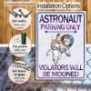 LIUAXICIA Retro Tin Sign Metal Wall Decor Cat Astronaut Parking Only Violators Will Be Mooned Cat Metal Sign Home Garden Restaurant Cafe Office Shop Bar Club Decoration 12x16 inch-Tin Sign view 4