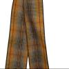1 Pcs 10" Hand Made Orange & Brown Fall Plaid Wired Wreath Bow Thanksgiving Autumn view 4
