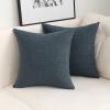 Jeneoo Grey Blue Decorative Square Thick Accent Throw Pillow Covers Fine Textured Boucle Couch Cushion Case for Sofa Decor, Set of 2, 20 x 20 Inch view 2