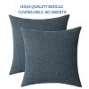 Jeneoo Grey Blue Decorative Square Thick Accent Throw Pillow Covers Fine Textured Boucle Couch Cushion Case for Sofa Decor, Set of 2, 20 x 20 Inch view 4