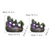 Tabletop Water Fountain Desktop Fountain Waterfall Rockery and Fountain Decoration Living Room Indoor Humidifier Basin Desktop Landscape Indoor Fountain (Size : S) view 2