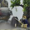 Tabletop Water Fountain Desktop Fountain Waterfall Rockery and Fountain Decoration Living Room Indoor Humidifier Basin Desktop Landscape Indoor Fountain (Size : S) view 3