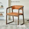 PAASHE Wooden Dining Chairs Comfortable Leather Side Chair Simple Retro Style Kitchen Chair Kitchen Living Room Dining Room Chairs view 4