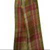 1 Pcs 10" Hand Made Burgundy & Tan Metallic Fall Plaid Wired Wreath Bow Thanksgiving view 4