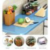 Wall Mounted Folding Desk, Fold Down Desk Drop Leaf Table, Laundry Folding Table, Wood Floating Desk for Wall, Foldable Computer Desk Wall Mount, Wall Desks for Small Spaces 50x40cm/20x16in yellow view 3