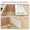 Wall Mounted Folding Desk, Fold Down Desk Drop Leaf Table, Laundry Folding Table, Wood Floating Desk for Wall, Foldable Computer Desk Wall Mount, Wall Desks for Small Spaces 100x30cm/39x12in blue view 4