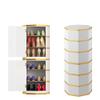Enzo Metal Rotating Shoe Cabinet, Corner Shoe Shelf, 360 Tower Shoe Rack - Vertical, Freestanding Shoe Storage, Large Holding, Modern Entrance Organizer view 1
