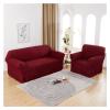 ZGSYH Covers for Sofa Chaise Longue Elastic Right/Left Arm,L Shape Sofa Cover with Skirt,Anti-Scratch Couch Cushion Covers Adjustable Sofa Covers 1/2/3/4 Seats for Living Room (Color : Wine red, Siz view 1